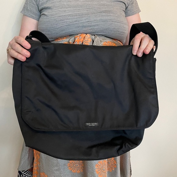 kate spade Handbags - Kate Spade Nylon Laptop Messenger Bag, Black, EUC, Large, Classic, Diaper Bag